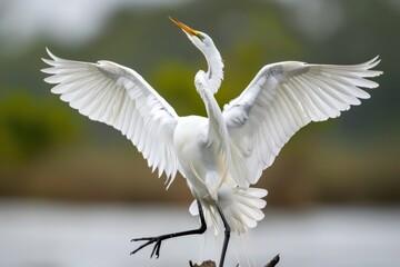 Wall Mural - Great egret(Ardea alba)