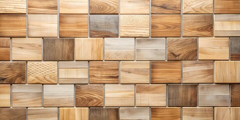 Wooden pattern and tiles background Minimal abstract natural background concept With copy space Creative AI