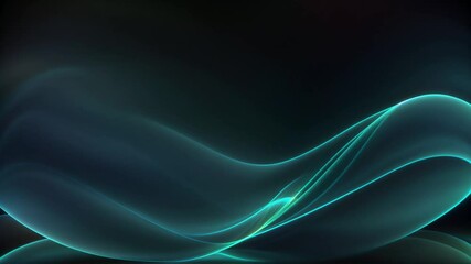 Wall Mural - looped 3d animation of energy dynamic abstract footage with glowing plasma swirling lines, waves, sh