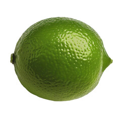 Wall Mural - A juicy, green lime on transparent background