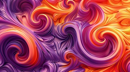 Wall Mural - abstract curly tendrils background