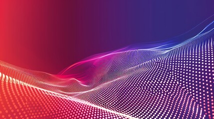 Wall Mural - abstract dash dot line background flow wave pattern