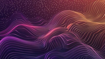 Wall Mural - abstract dash dot line background flow wave pattern