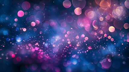 Wall Mural - description blue purple pink gradient multicolours defocused bokeh light circle bubble dot abstract 