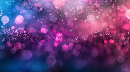 Wall Mural - description blue purple pink gradient multicolours defocused bokeh light circle bubble dot abstract 