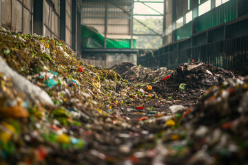 Wall Mural - Biodegradable facility processing organic matter