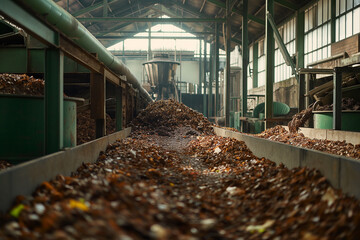 Wall Mural - Biodegradable facility processing organic waste