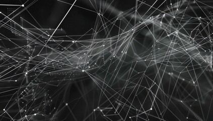 Intricate Web of White Lines and Dots
