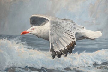 Canvas Print - Heermann's Gull in flight