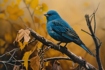 Wall Mural - Indigo Bunting male