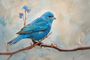 Wall Mural - Indigo Bunting (Passerinca cyanea)