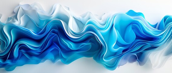Aufkleber - The blue color of the abstract watercolor is high-resolution