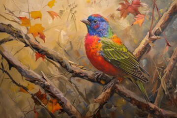 Wall Mural - Painted Bunting