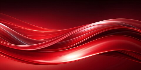 Wall Mural - Abstract background with waves Modern Luscious Red Red Lines Shapes Generative AI