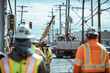 © Moon - Utility worker installing new power distribution cable