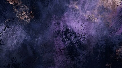 Sticker - textured wallpaper with dark navy deep purple black and metallic highlights
