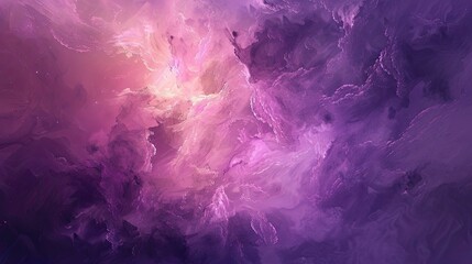 Canvas Print - Fluid brush strokes in purples and pinks cloud textures and shimmering light