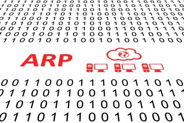 Wall Mural - arp concept binary code 3d illustration