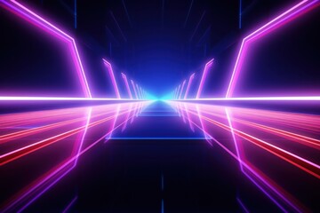 Wall Mural - Neon light backgrounds abstract.