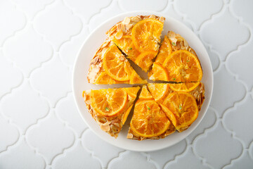 Poster - Homemade vanilla cake with candied orange