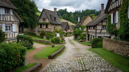 A village caught in a time warp where different parts of the village exist in different historical eras