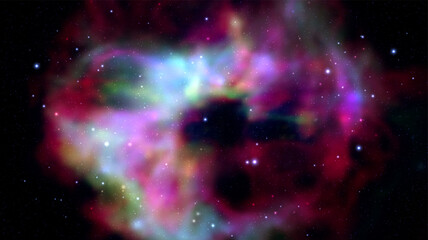 Wall Mural - space vector background with realistic nebula and shining stars. magic colorful galaxy with stardust