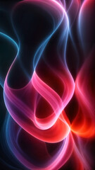 Wall Mural - abstract wallpaper with glowing plasma swirling lines, smoke, cloud, vapor, fire, flames is colored 