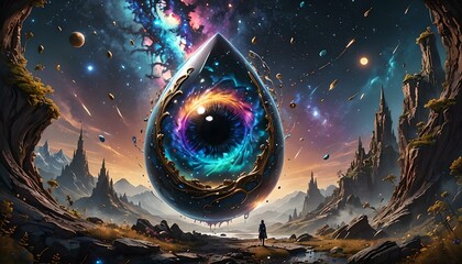 teardrop falling from the cosmos eye