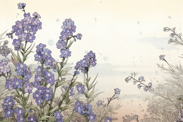 Wall Mural - Forget me not flower backgrounds blossom.