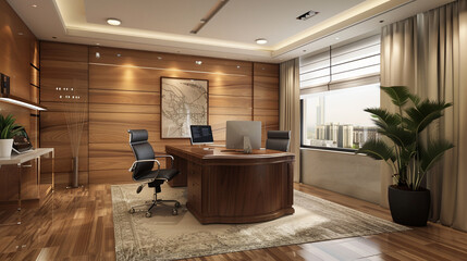 modern minimalist interior design office, business corporate workspace inspiration