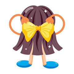 Poster - A flat sticker showing hair bow

