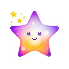 Poster - Cute colorful smiling star