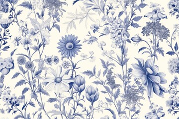 Wall Mural - Daisy flowers wallpaper pattern plant.