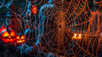 Halloween style, spider web