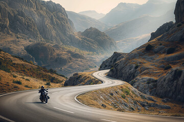 Sticker - A couple enjoying a motorcycle trip through the countryside