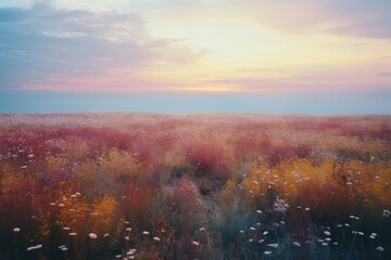 Canvas Print - Meadow landscape grassland outdoors.