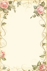 Wall Mural - Rose thorn frame backgrounds painting pattern.