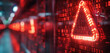 © visoot - A red security alert on a blurry background. Concept of fraud and danger. Generative AI.