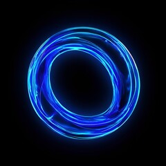 Wall Mural - neon-symbol-loop-sign-light-background-3d-line-abstract-infinite-glow-digital-blue-shape-concept-icon