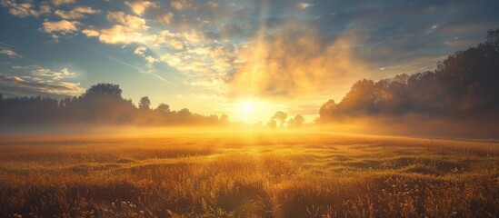 Canvas Print - A picturesque sunrise with copy space image