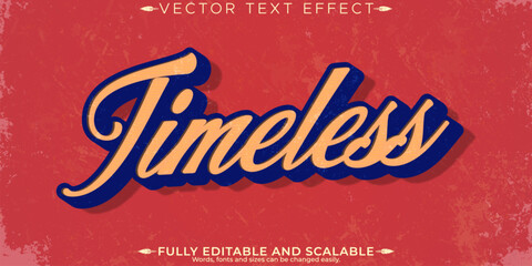 Poster - Retro, vintage text effect, editable 70s and 80s text style