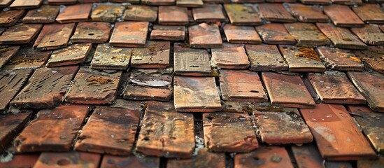 Historic brick roof with copy space image