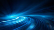 © PixelVault - Abstract background forming blue swirling vortex with radial blur effect for technology background. High tech wallpaper.