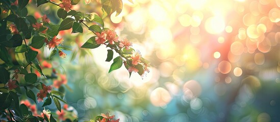 Aufkleber - Blurry nature background with soft bokeh creating copy space image
