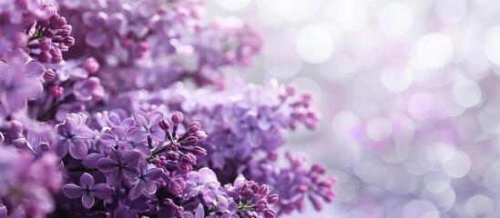 Aufkleber - Background for Mother s Day with lilac flowers and copy space image