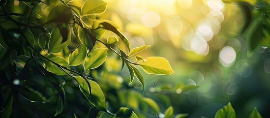 Fototapete - Nature themed abstract background with copy space image