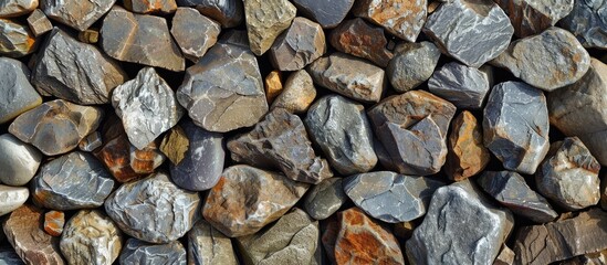 Aufkleber - Background with stones or rocks creating a rough texture suitable for copy space image