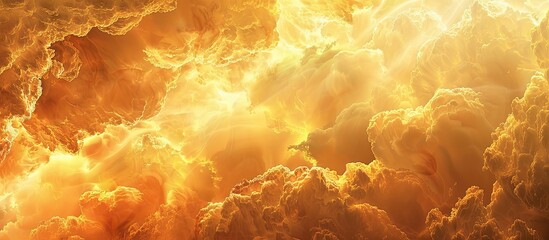 Poster - Abstract background image with swirling orange-gold clouds and copy space image included.