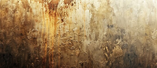 Wall Mural - Long panoramic banner background featuring rusty white light-grunge metal texture with ample copy space image available.