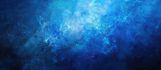 Poster - Abstract blue digital painting creating a bright textured background with blurred light, perfect for projects needing copy space image.